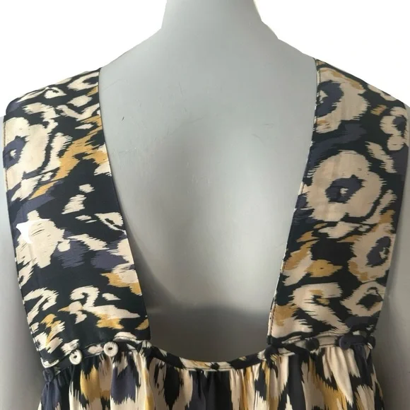 ESPECIA Ikat Tribal Print Sleeveless Top Silky Viscose Size Small - Picture 11 of 16